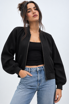 ♦︎ Textured Bomber Jacket - Size: XS/S