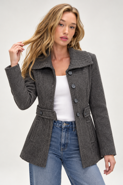 Vintage-style Pea Coat - Size: L(Fits: S/M)