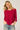 Crimson Red Lace Blouse - Size: M/L