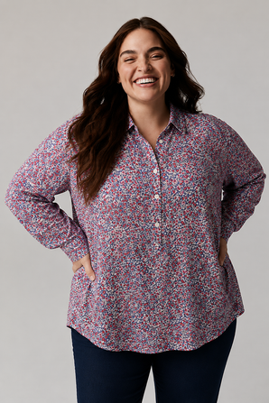 Pink Toned All Cotton Shirt - Size: XXL