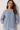 Striped Henley Neck Blouse in All Cotton- Size: M/L