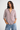 Soft Cotton Shirt in Burgundy and Ivory - Size: M