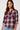 Cotton Shirt in Shades of Red- Size: XXS