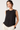 Lace Trim Blouse with Plisse Back- Size: XS