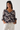 Soft Viscose Blouse in Mauve and Charcoal- Size: M