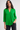 Forest Green V-Neck Blouse - Size: M