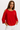 Open-shoulder Blouse in Hot Red- Size: L