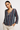 Vertical Bands Blouse in Saturated Colors- Size: M