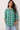 Turquoise and Green Shirt in Cotton- Size: L