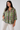 Madras Plaid Ruffle Front Blouse in Cotton - Size: XL