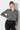 Monochrome Diagonal Stripe Blouse - Size: XXL