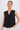 Black Henley Blouse in 100% Rayon- Size: L