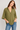 Khaki Blouse with 3/4 Sleeves- Size: L