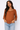 Round Neck Blouse in Rust Brown- Size: M