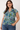 Ruffled Blouse in Blue Tones- Size: L