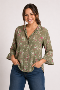 ♦︎ Crinkled Cotton Blouse - Size: M/L