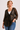 Silk Black & Gold Cardigan Blouse - Size: XL