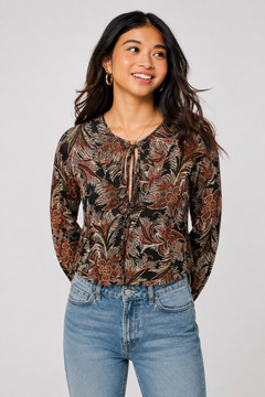 Ruffled Chiffon Blouse - Size: S
