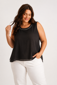 ♦︎ Embellished Neckline Blouse - Size: XXXL