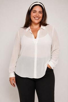 ♦︎ Cream Collared Shirt - Size: XXXL