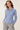 All Cotton Micro-check Shirt in Light Blue- Size: XS