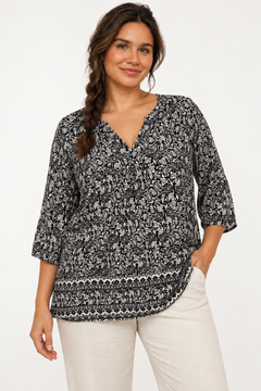 ♦︎ Paisley Viscose Blouse - Size: XXL