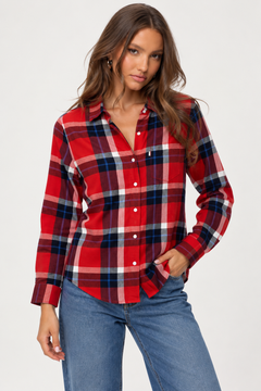 Levi's Plaid Shirt in Cotton Linen- Size: XS