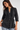 Black Ruffled Blouse with Back Tie - Size: M