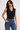Black Bodysuit with Draped Front - Size: L
