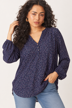 Relaxed Fit Blouse in All Cotton- Size: XXL