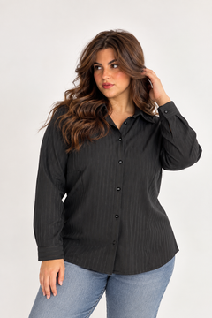 Subtle Vertical Stripe Blouse - Size: XL