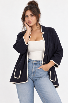 Classic Knit 3/4 Sleeve Cardigan - Size: XXL