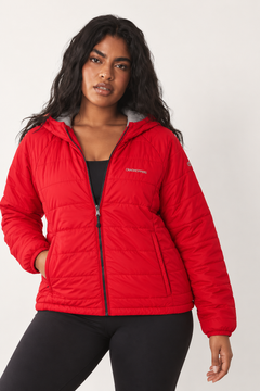 ♦︎ Red Hooded Padded Jacket - Size: XL