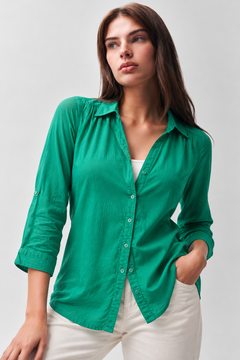 Emerald Green Lightweight Blouse - Size: S/M