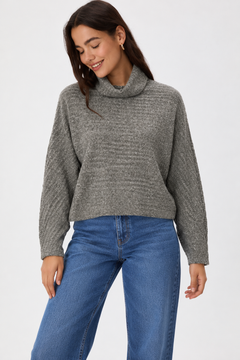 Ribbed Turtleneck Sweater- Size: M