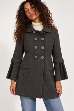 ♦︎ Textured Double-Breasted Coat - Size: M/L