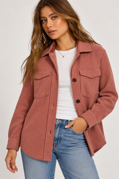 ♦︎ Pink Buttoned Shacket - Size: L/XL
