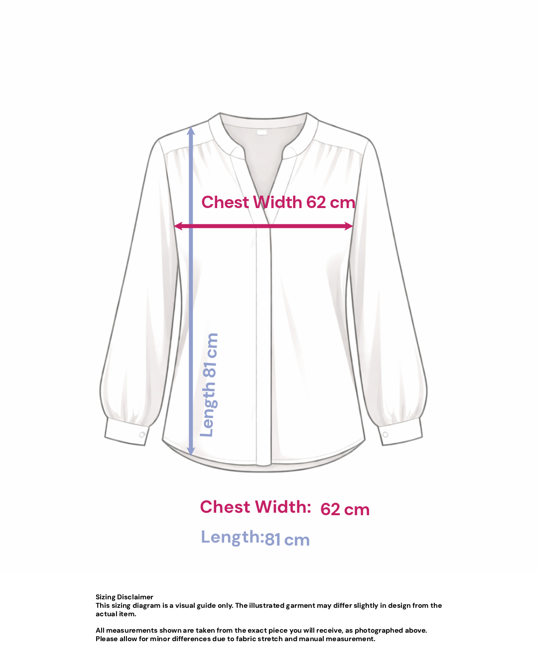 Floral Embellished V-Neck Blouse - Size: XXL — measurements