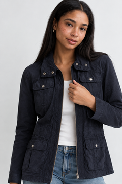 Utility Jacket with Multiple Pockets- Size: M