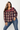 Vintage Plaid Henley Blouse - Size: L