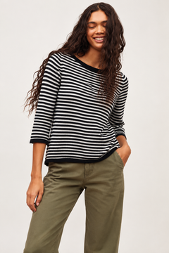 Striped Sweater in Pure Cotton-Size: XS/S