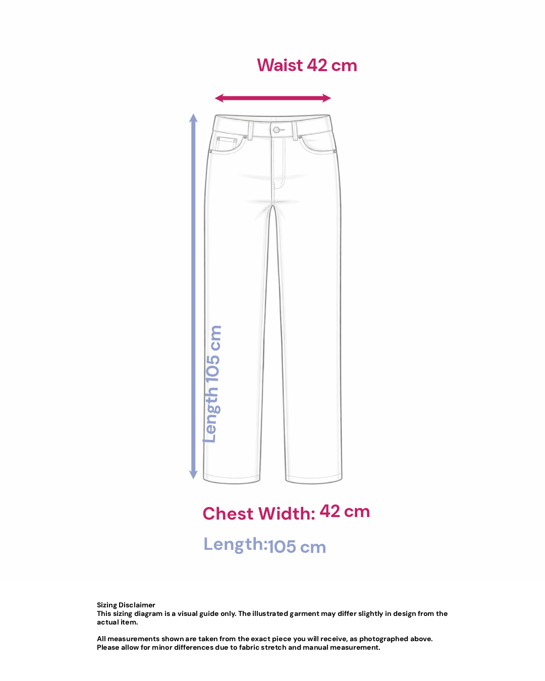 Contrast Stitch Drawstring Pants - Size: M/L — measurements