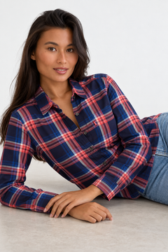 Levi's Plaid Shirt in 100% Cotton- Size:XS/S