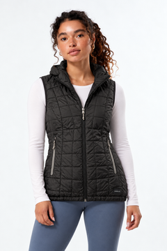 Black Quilted Puffer Vest - Size: S