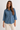 Chambray Printed Cotton Shirt - Size: S/M