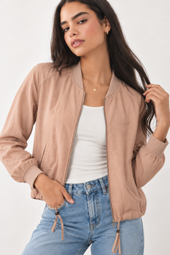 Lightweight Satin Bomber Jacket - Size: S/M