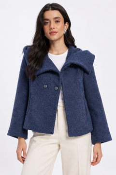 Textured Bouclé Cropped Jacket - Size: M/L