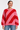 Diagonal Stripe Crewneck Knit Jumper - Size: M/L