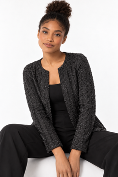 Sparkly Black Sequin Cardigan - Size: S/M