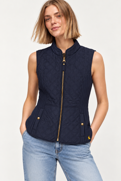 Navy Quilted Full Zip Vest- Size: M